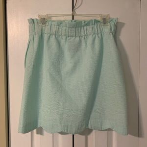 Lauren James, Mint Seersucker Skirt, Medium